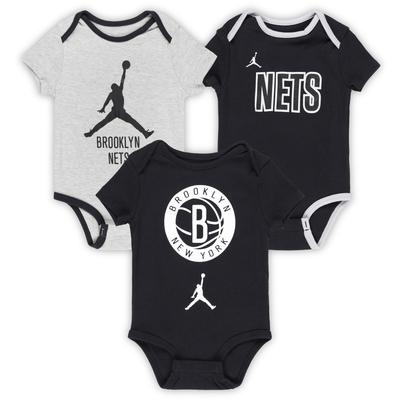 Brooklyn Nets Nike Jordan Jungen 3-teiliges Creeper-Set – Kleinkind Image