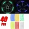 40 pezzi strisce riflettenti per ruote per auto moto adesivi per mozzi colorati adesivo per decalcomanie per styling auto accessori per decalcomanie per decorazioni per auto moto
