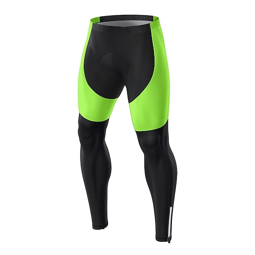 Herren Grafik Fahrradhosen Fahhrad Unterteile Schmale Passform Sport UV-beständig 3D-Polster Schnelltrocknend Reflektierende Streifen Weiß Gelb Bekleidung Fahrradbekleidung