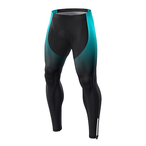 Herren Grafik Farbverlauf Fahrradhosen Fahhrad Unterteile Schmale Passform Sport UV-beständig 3D-Polster Schnelltrocknend Reflektierende Streifen Gelb Blau Bekleidung Fahrradbekleidung