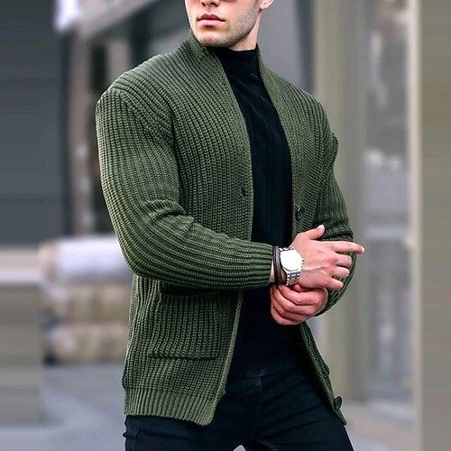 Herren Pullover Kleid Pullover Strickjacke Strickpullover Gerippt Stricken Normale Oberteile Gestrickt Gerippt Einfach Kragenlos Mode Schals Lässig Alltagskleidung Bekleidung Herbst Winter Wei