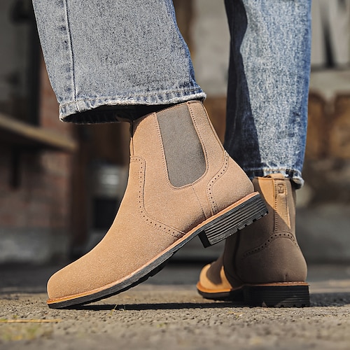 Chelsea-Boots für Herren, zum Hineinschlüpfen, für lässige City-Streetwear und Alltagsoutfits Image