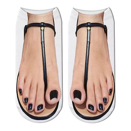 lustige und schräge Socken für Männer und Frauen mit 3D-Flip-Flop-Designs, skurril bedruckte Socken, perfekt als Geschenk, originelle Kleidung und direkt vom Hersteller im Großhandel erhältlich, trendige Socken