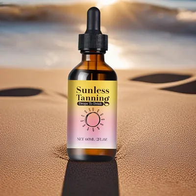 Advanced Sunless Tanning Drops - Drinkable Formula Enhances Natural Skin Glow, Self-Tanner Lotion for Radiant Complexion Booster