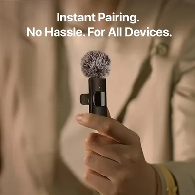 FFYY-Lavalier Microphone Recording Microphone Wireless Microphone For Iphone,Ipad, Android Pocket Microphone Sound Quality Micro