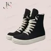 R-o Designer Herren Sneakers Canvas Schuhe Reißverschluss Casual Sneaker Luxus Stiefel High Top Schuhe Schnürung Flacher Reißverschluss Damen Stiefeletten