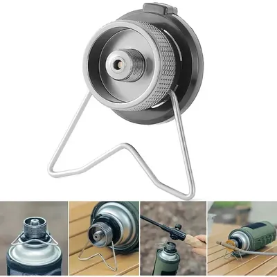 Outdoor with Bracket Gas Tank Adaptor Butane Gas Stove Converter Multifunctional Durable Picnic Hiking Camping Gear