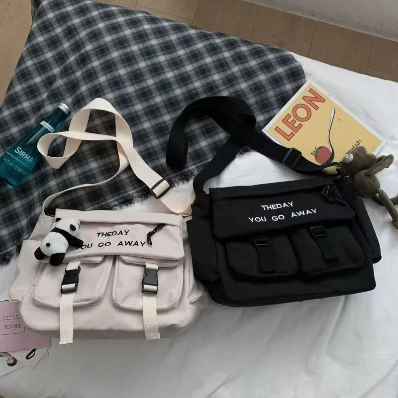Umhängetaschen für Herren, modische Schultaschen für Schüler im japanischen Stil, einzelne Umhängetasche für die Freizeit, Umhängetasche für Teenager-Frauen Image
