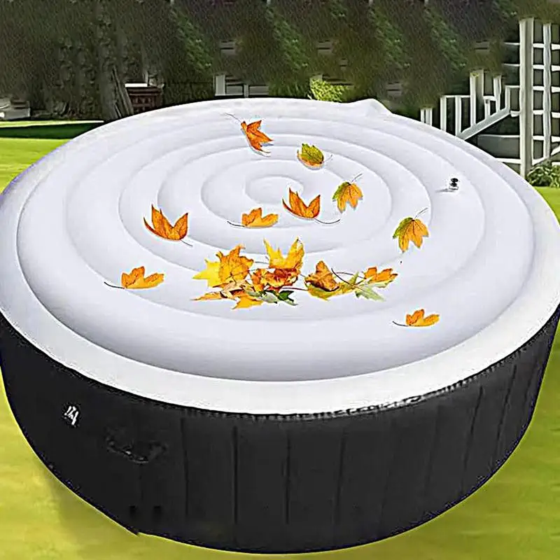 145 cm runde Whirlpool-Abdeckung für den Außenbereich, winddicht, aufblasbar, faltbar, Schwimmbad, staubdichte Abdeckung, Isolierabdeckung für Whirlpool Image