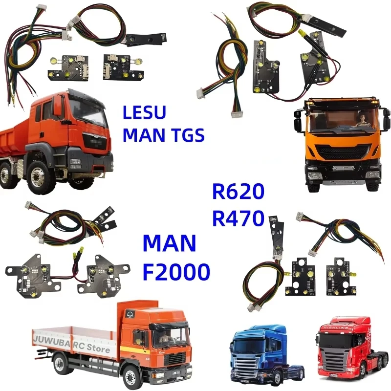 1/14 RC Spielzeug Lkw Scheinwerfer Rücklichter Für Tamiya 1/14 RC Traktor R620 R470 LESU TGS JXMODEL MAN F2000 Für IVECO Spielzeug