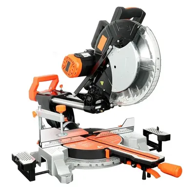 12 Inch 305mm Sliding Wood Miter Saw Single Bevel with Laser LED Light Electric Power Tool Cutter 45° Aluminum Sawing Machine