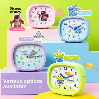 Disney's Best-selling Student Alarm Clock Bedside Table Clock Simple Home Cartoon Desk Gift Small Decoration Wake-up Magic Tool