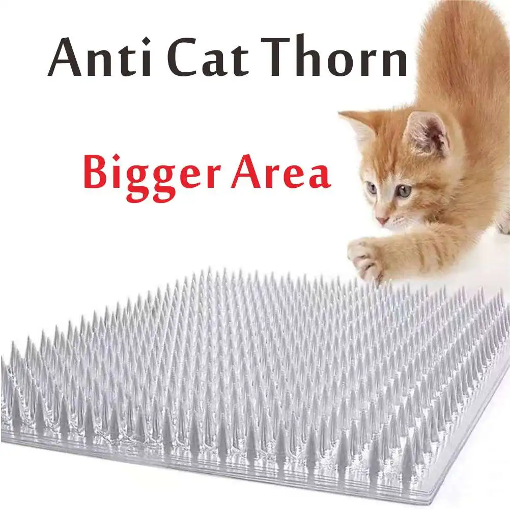 Garten Katze Scat Matte Anti-Katze Hund Dorn Net Sichere Kunststoff Spike Abweisend Matte Prickle Streifen Abschreckung Halten Katze weg Pet Liefert Image