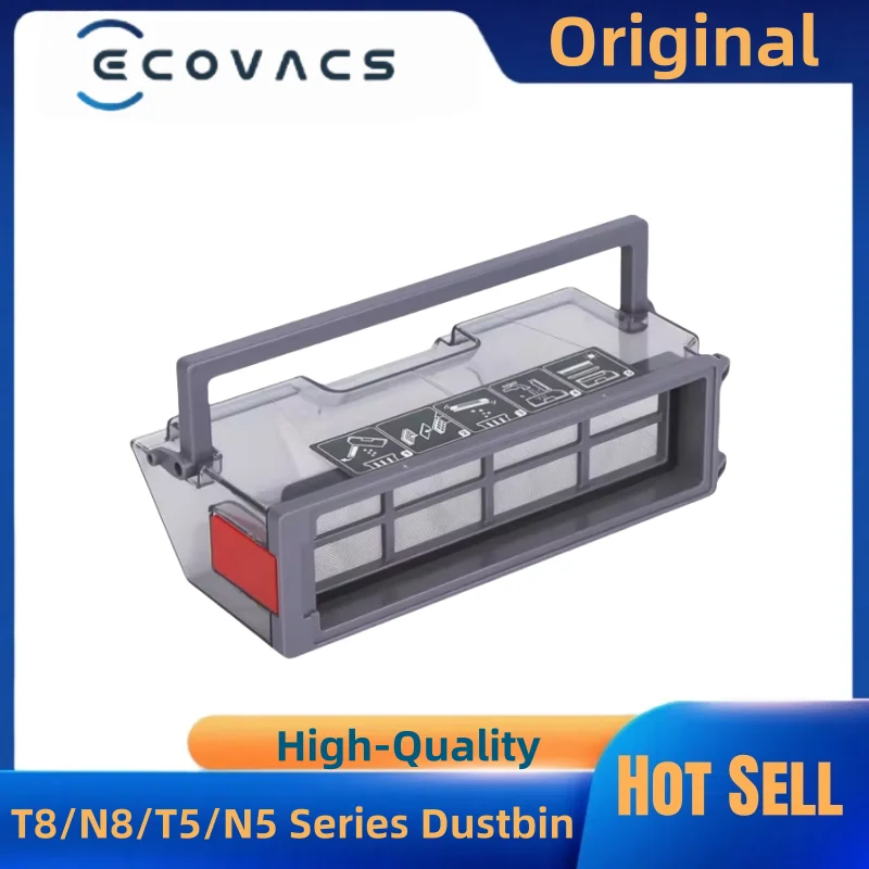 Original Ecovacs Mülleimer-Ersatz – kompatibel mit Roboterstaubsaugern der Serie Deebot T8/N8/T5/N5 Image