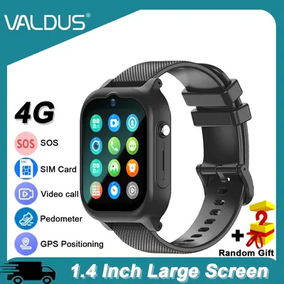 VALDUS VK26 Children Smartwatch SOS Alarm HD Camera Video Call WIFI GPS Positioning SIM Card Kids 4G Watch For Boys Girls Gifts