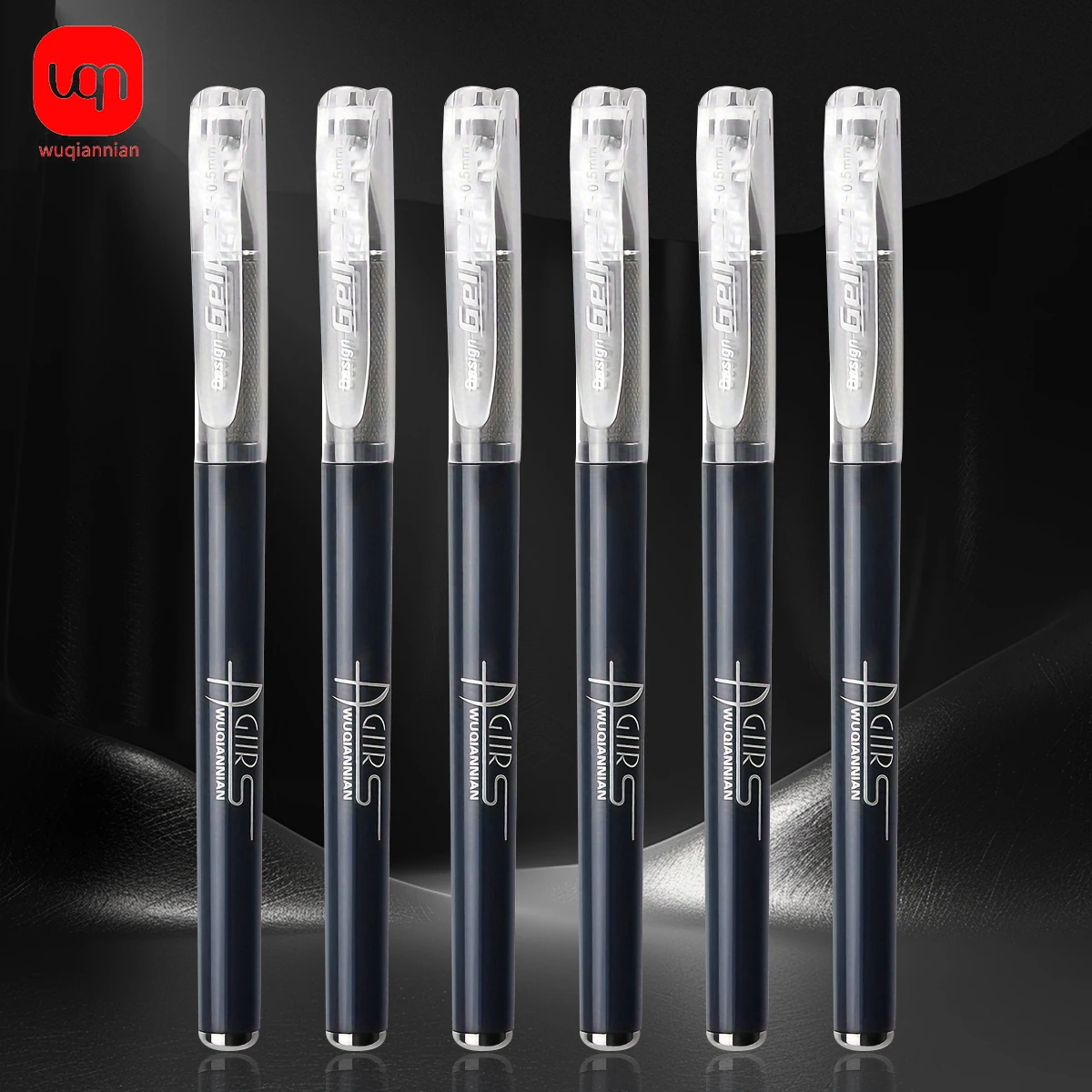 WQN-3/6/12PCS Einfache 0,5mm Schwarz Tinte Schnell Trocknend Stift Hohe Qualität Business Unterschrift Stift Büro und Schreibwaren Image