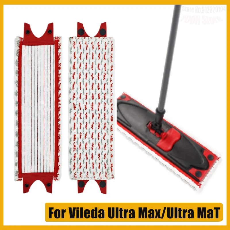 Mikrofaser-Bodenwischer-Pads für Vileda Ultra Max, Ersatz-Flachmopptuch, schnell trocknend, maschinenwaschbar, wiederverwendbar, Reinigungsteile Image