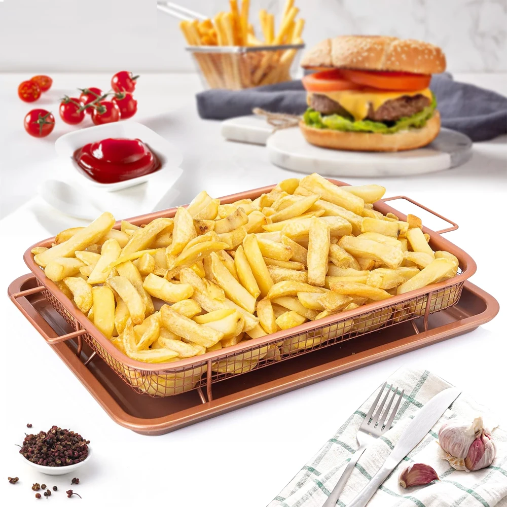 Myvit Bratpfanne Bratpfanne Antihaft-Pommes Frites Korb Grill Friteuse Home Küche Werkzeug Image