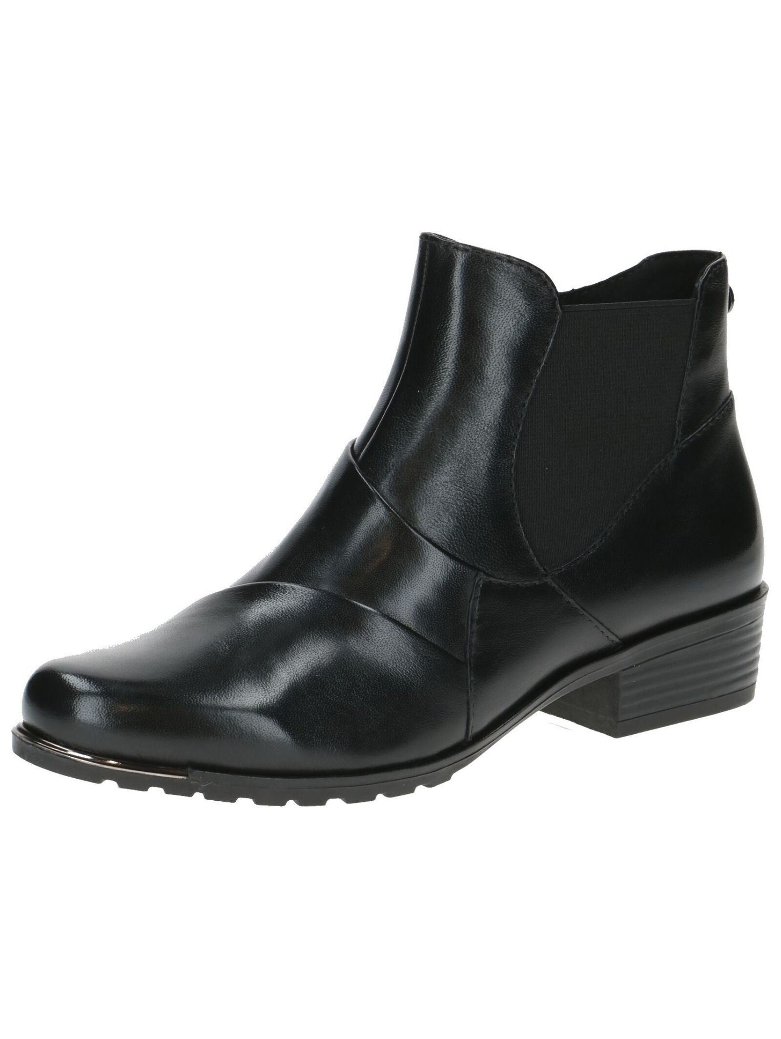 Stiefelette CAPRICE "Caprice Stiefelette Leder/Textil", Damen, Gr. 40,5, schwarz, Leder, Textil, Casual, Schuhe