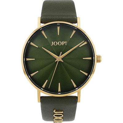 Quarzuhr JOOP, khakifarben, Armbanduhren, Damen, Armbanduhr, Damenuhr, analog, Lederarmband Image