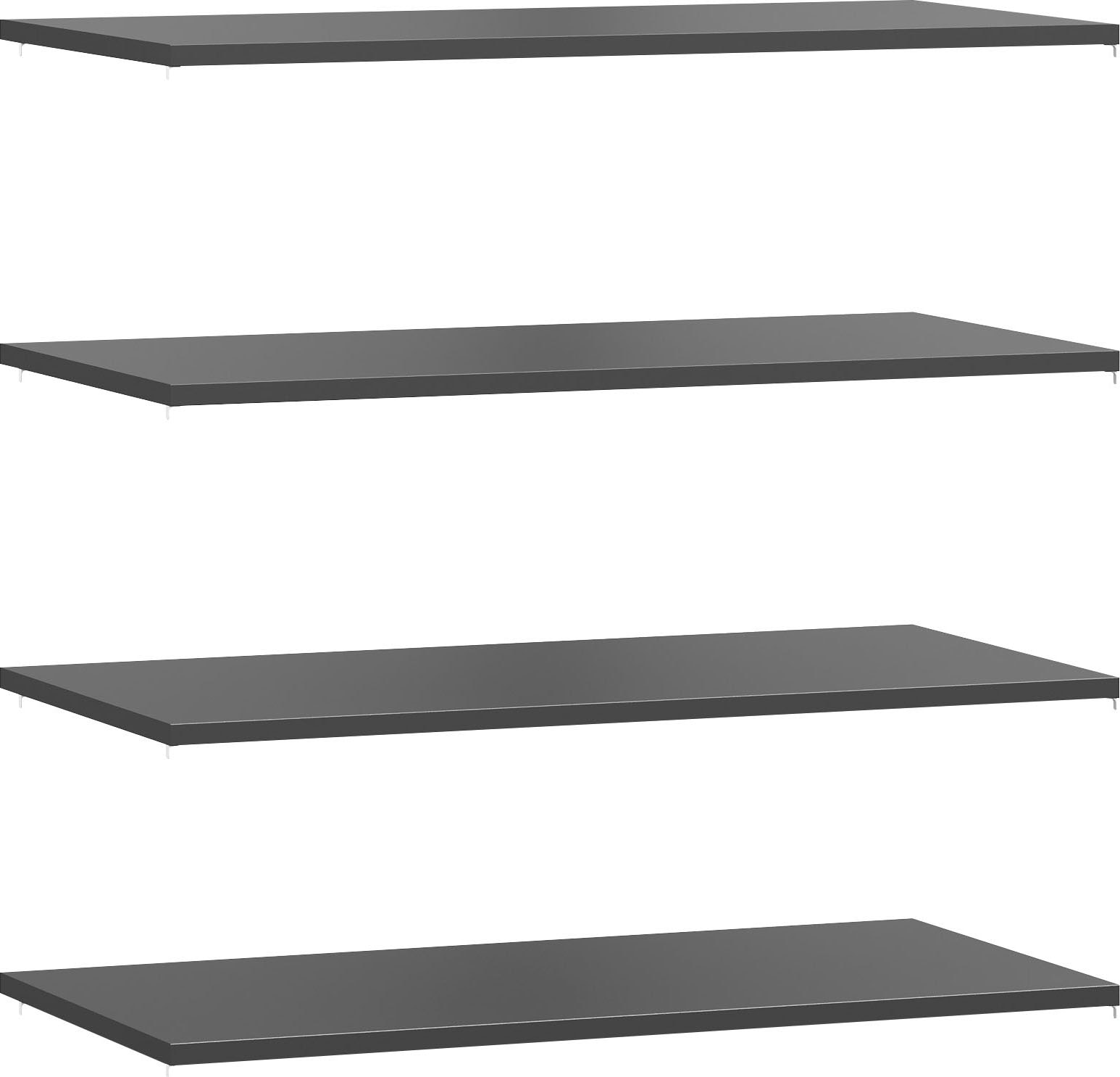 Einlegeboden "York Schlafen", grau (grau anthrazit), B:105,1cm H:2,2cm T:55cm, Spanplatte, SET ONE BY MUSTERRING, Einlegeböden, 4er-Set, anthrazit oder weiß, verschiedene Größen