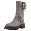 Stiefel GABOR "Gabor Stiefel Veloursleder", Damen, Gr. 40, braun (braun, grau), Veloursleder, casual, Schuhe
