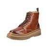 Schnürstiefelette SNEAKY STEVE "Sneaky Steve Stiefelette Leder", Herren, Gr. 44, braun (cognac), Leder, casual, Schuhe