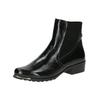 Stiefelette CAPRICE "Caprice Stiefelette Leder/Textil", Damen, Gr. 36, schwarz (schwarz lack), Leder, Textil, casual, Schuhe