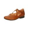 Riemchenballerina THINK "Think Ballerinas Nappaleder", Damen, Gr. 39, braun (zimt), Nappaleder, casual, Schuhe