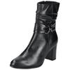 Stiefelette CAPRICE "Caprice Stiefelette Nappaleder", Damen, Gr. 38,5, schwarz, Nappaleder, casual, Schuhe