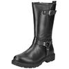 Bikerboots ANDREA CONTI "Andrea Conti Stiefel Glattleder", Damen, Gr. 39, schwarz, Glattleder, casual, Schuhe
