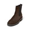 Chelseaboots MARC O'POLO "mit Profilsohle", Damen, Gr. 42, braun (schwarz earth), Obermaterial: 100% Leder (Rind), unifarben, Schuhe