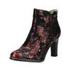 High-Heel-Stiefelette LAURA VITA "LAURA VITA Stiefelette Leder", Damen, Gr. 37, rot (schwarz, rot), Leder, casual, Schuhe