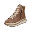 Ankleboots RIEKER "Rieker Stiefelette Glattleder", Damen, Gr. 41, braun, Glattleder, casual, Schuhe