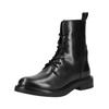 Schnürstiefelette GEOX "Geox Stiefelette Leder", Damen, Gr. 40, schwarz, Leder, casual, Schuhe