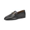Slipper INUOVO "INUOVO Slipper Leder", Damen, Gr. 39, schwarz, Leder, casual, Schuhe
