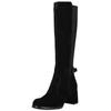 Overkneestiefel NERO GIARDINI "Nero Giardini Stiefel Leder/Textil", Damen, Gr. 39, schwarz, Leder, Textil, casual, Schuhe