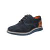 Schnürschuh BUGATTI "bugatti Halbschuhe Veloursleder", Herren, Gr. 45, blau (dunkelblau), Veloursleder, casual, Schuhe