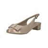 Slingpumps CAPRICE "Caprice Pumps Leder/Textil", Damen, Gr. 38, beige, Leder, Textil, casual, Schuhe