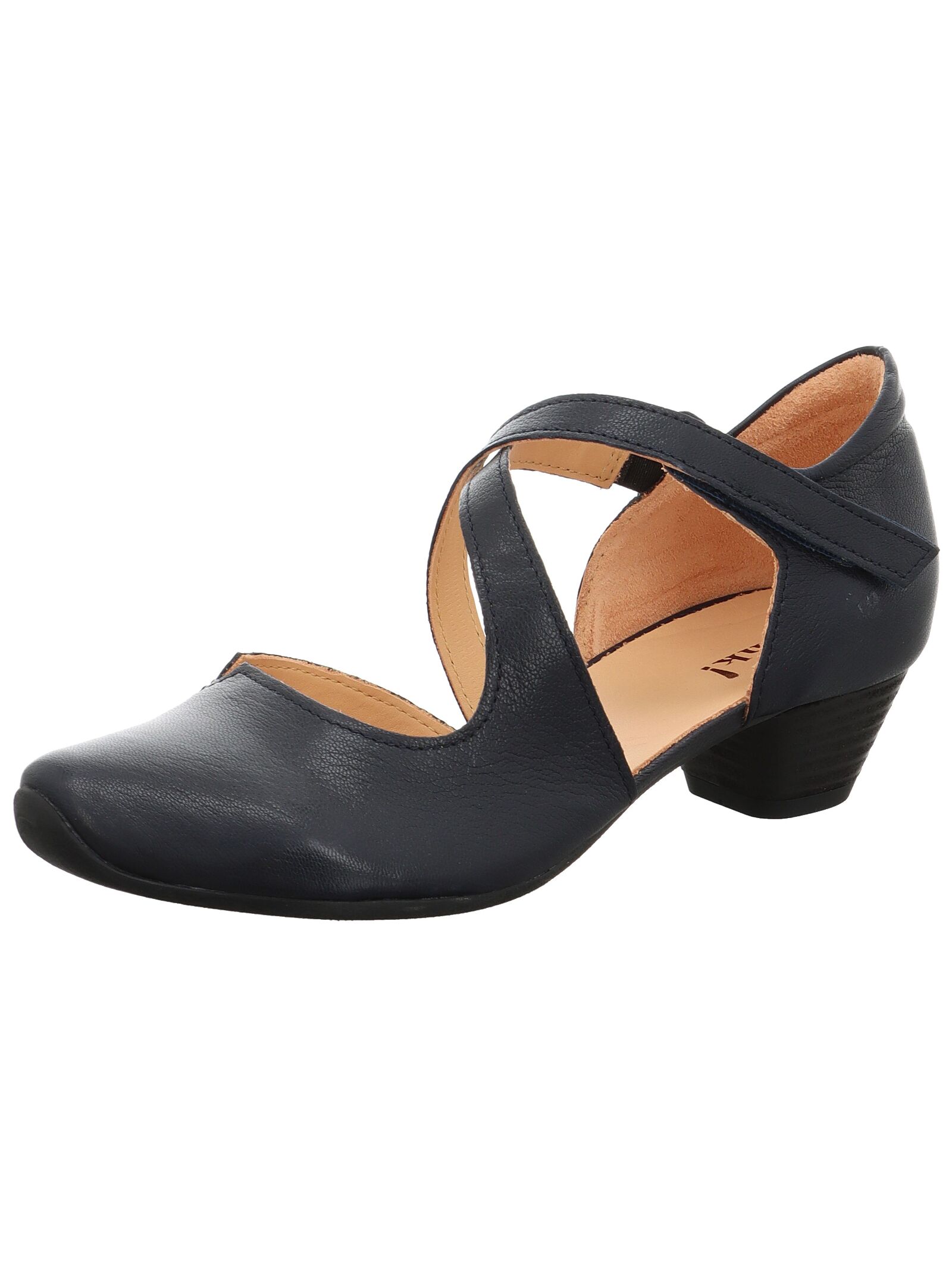 Pumps THINK "Think Pumps Nappaleder", Damen, Gr. 39, blau (navy), Nappaleder, Schuhe Pumps