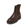 Chelseaboots MARC O'POLO "aus edlem Rindleder", Damen, Gr. 42, braun (schwarz braun), Obermaterial: 100% Leder (Rind), unifarben, Schuhe