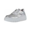 Sneaker GABOR "Gabor Sneaker Leder", Damen, Gr. 40, weiß (silber, weiß), Leder, casual, Schuhe