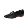 Slipper CAPRICE "Caprice Slipper Leder", Damen, Gr. 38, blau (ozean), Leder, casual, Schuhe