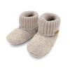 Hüttenschuhe MAXIMO, Kinder, Gr. 19/20, beige (beigemeliert), Obermaterial: 100% Wolle. Futter: 100% Polyacryl, unifarben, meliert, casual, Schuhe, Lauflernschuhe, Wagenschuhe, Elastisches Bündchen