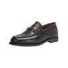 Slipper INUOVO "INUOVO Slipper Leder", Damen, Gr. 41, schwarz, Leder, casual, Schuhe
