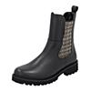 Stiefelette REMONTE "Remonte Stiefelette Leder/Textil", Damen, Gr. 39, gold (schwarz, gold), Leder, Textil, casual, Schuhe