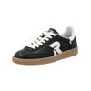 Sneaker RIEKER "Rieker Sneaker Glattleder", Damen, Gr. 40, schwarz (schwarz, weiß), Glattleder, casual, Schuhe