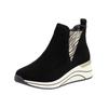 Stiefelette REMONTE "Remonte Stiefelette Veloursleder", Damen, Gr. 38, schwarz (schwarz, beige), Veloursleder, casual, Schuhe