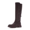 Stiefel GABOR, Damen, Gr. 37, Varioschaft, braun (dunkelbraun), Kalbsleder, Textil, unifarben, klassisch, Schuhe, Blockabsatz, Langschaftstiefel mit bequemer Best Fitting-Ausstattung