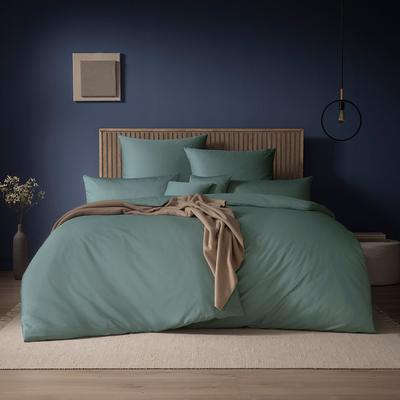 Bettwäsche ESTELLA "Valetta", grün (mint), B/L: 155cm x 220cm, , Mako-Satin, B/L: 80cm x 80cm, Mako-Satin, Obermaterial: 100% Baumwolle, Bettwäsche Image